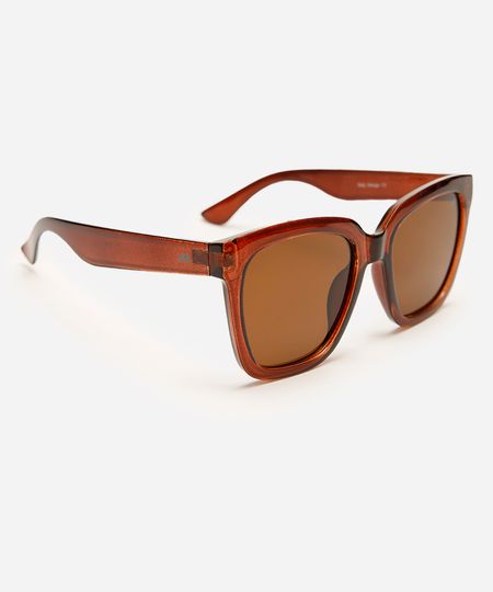 óculos de sol quadrado unissex marrom UNICO óculos de sol quadrado unissex marrom UNICO