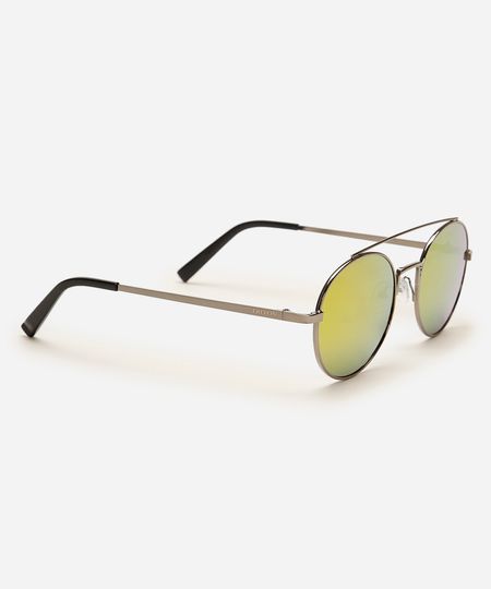 óculos de sol redondo triton unissex prateado UNICO óculos de sol redondo triton unissex prateado UNICO