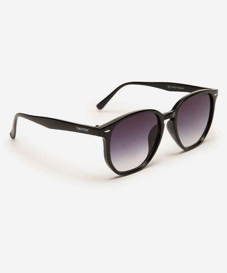 óculos de sol oval unissex triton preto UNICO