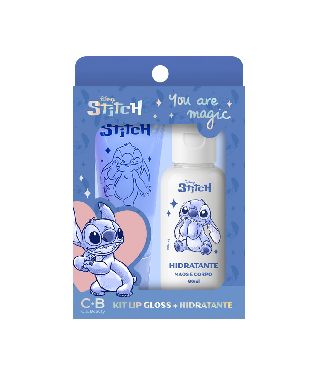 kit infantil stitch lip shine hidratante mãos e corpo kit infantil stitch lip shine hidratante mãos e corpo