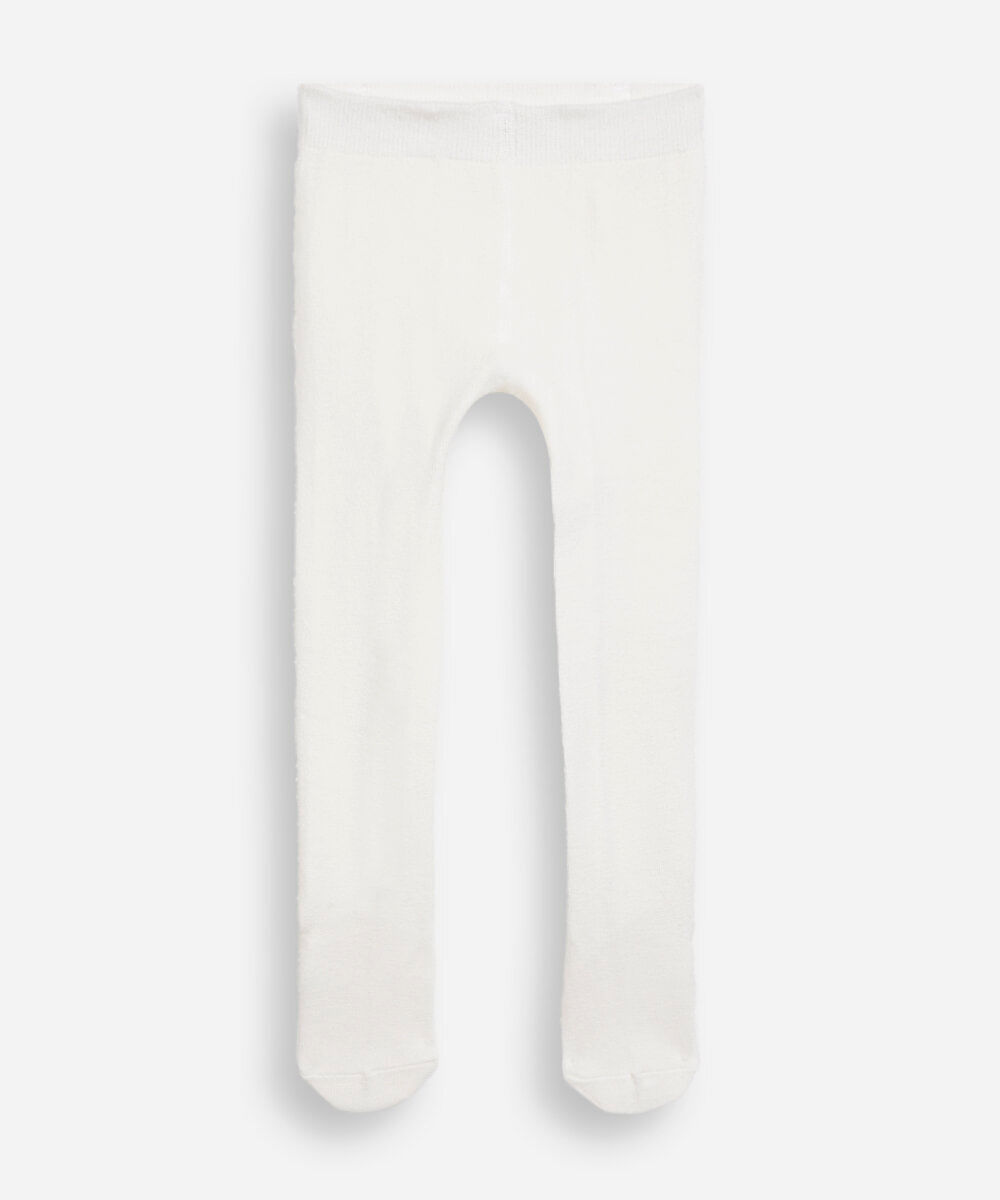 meia calça infantil com algodão off white