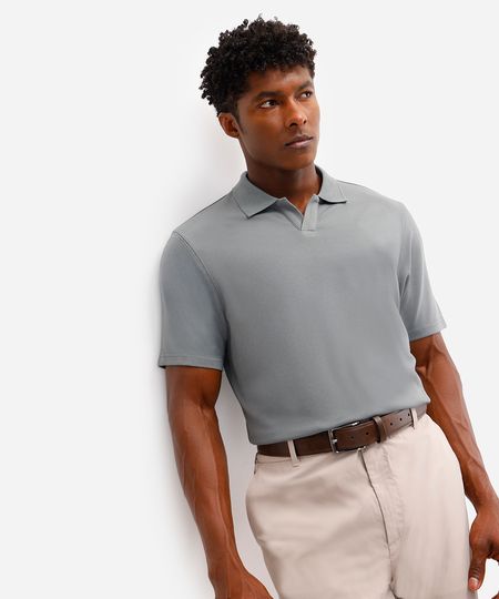 polo comfort masculina de viscose verde GG polo comfort masculina de viscose verde GG