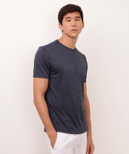 camiseta com listra lateral esportiva ace azul P