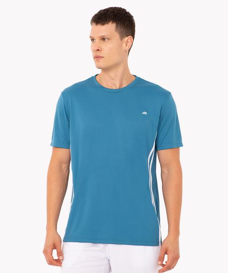 camiseta masculina esportiva ace com listras azul P