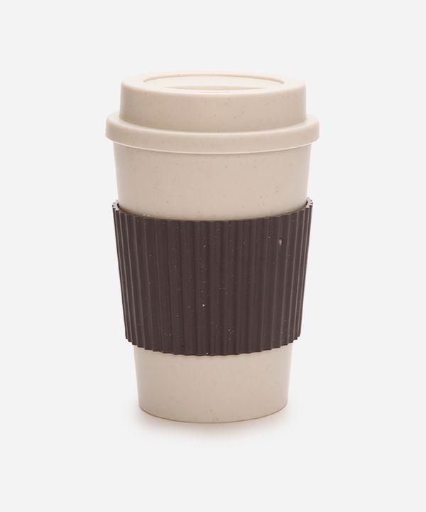 copo de viagem 450ml bege UNICO