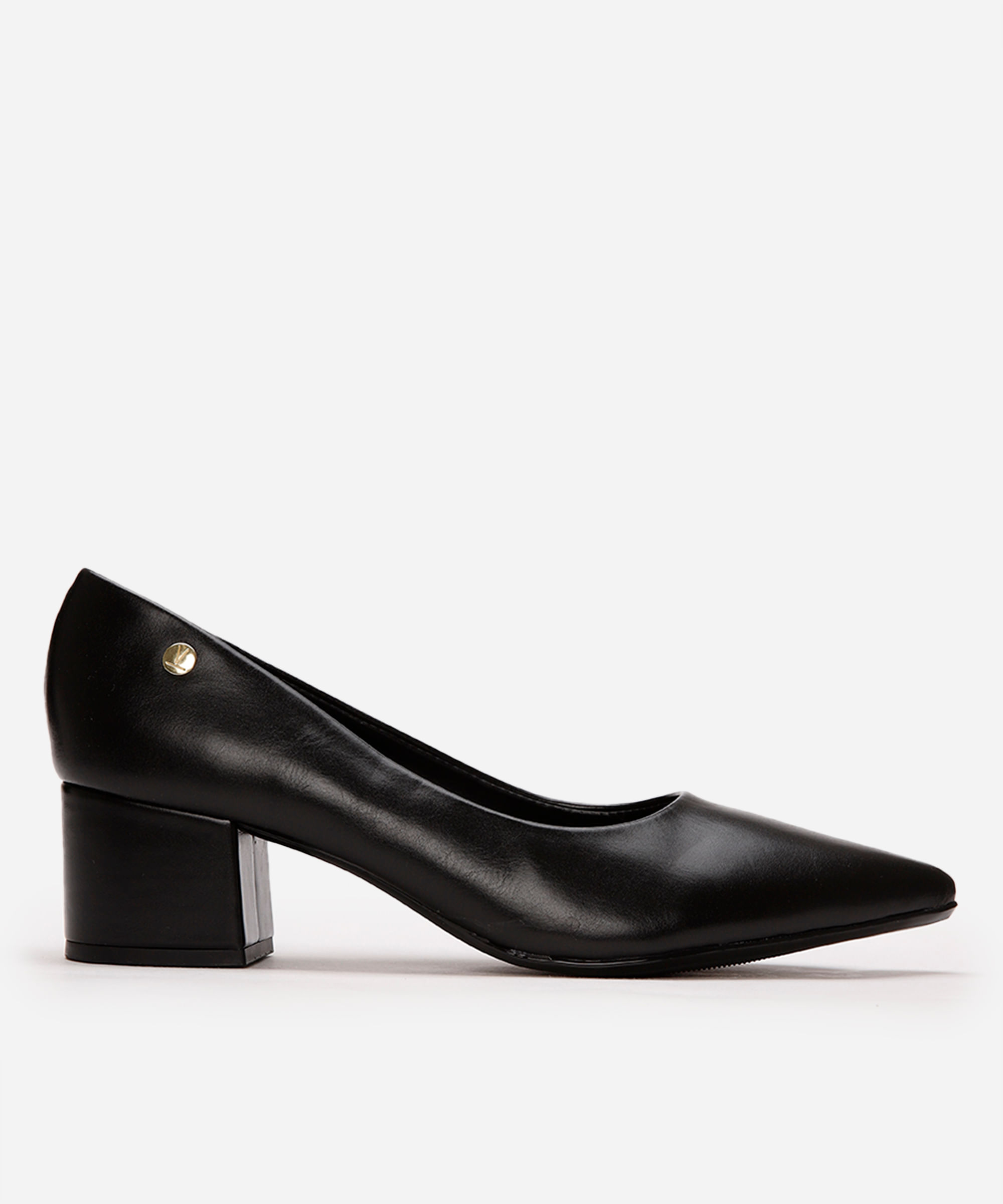 scarpin feminino vizzano salto quadrado preto