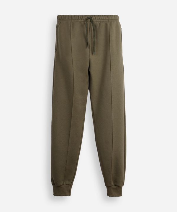calça jogger juvenil de moletom com nervura verde 16