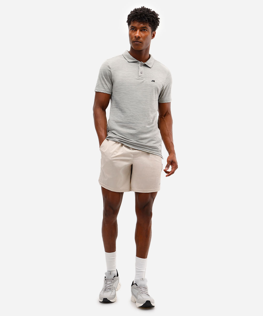 short masculino esportivo ace de poliamida bege