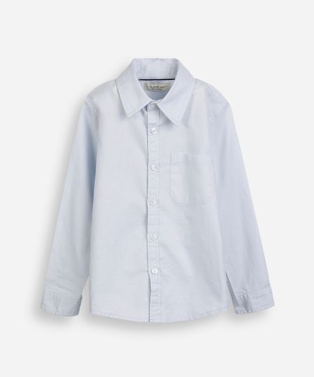 camisa de algodão infantil com bolso azul 4 camisa de algodão infantil com bolso azul 4