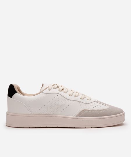 tênis casual com recortes ace branco 40 tênis casual com recortes ace branco 40