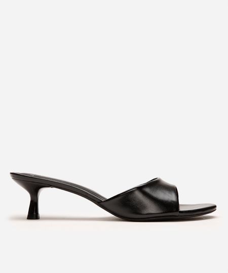 tamanco feminino salto fino mindset preto 37