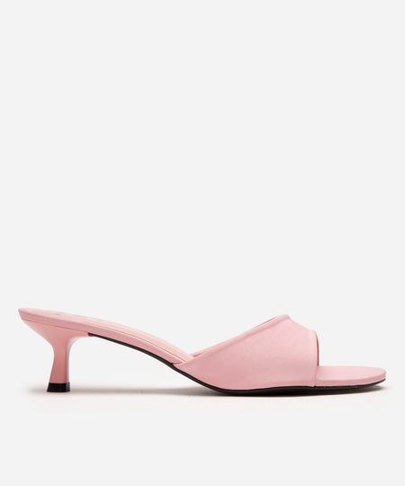 tamanco feminino salto fino mindset rosa 34