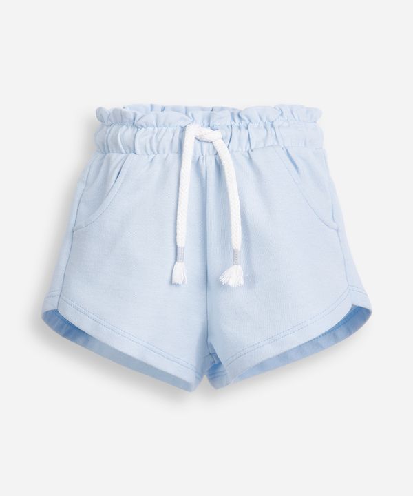 short infantil de moletom sem felpa cós elástico azul 5