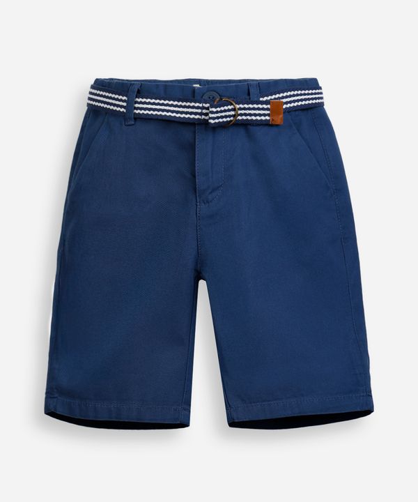 bermuda infantil de sarja com cinto azul 8