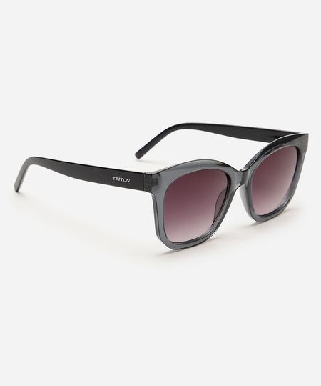 óculos de sol quadrado triton cinza UNICO