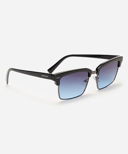 óculos de sol quadrado triton preto UNICO