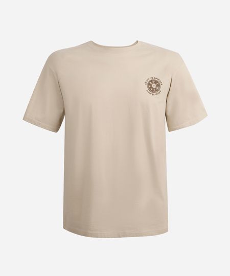 camiseta comfort juvenil de algodão estampada bege 10 camiseta comfort juvenil de algodão estampada bege 10