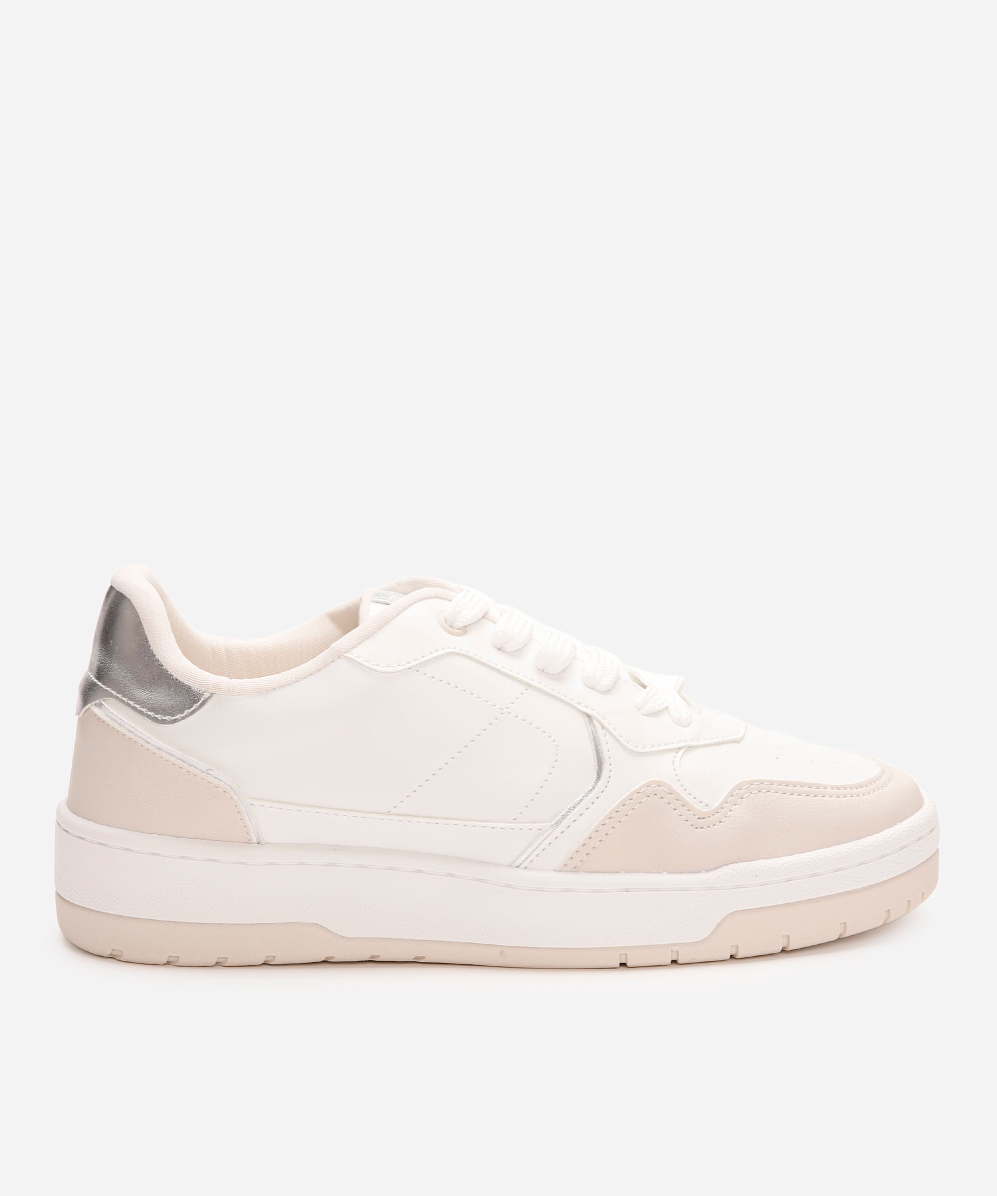 tênis casual feminino ace bicolor branco