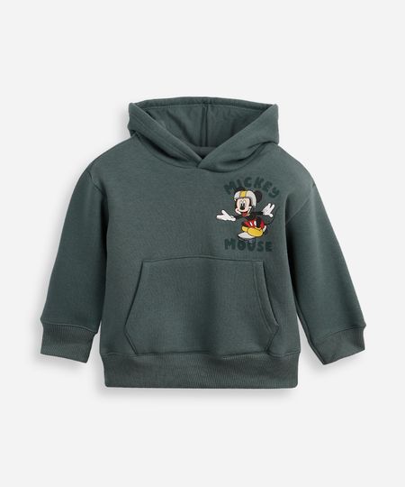 blusão de moletom infantil com capuz mickey verde 1 blusão de moletom infantil com capuz mickey verde 1