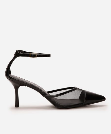 scarpin feminino com telinha oneself preto 36
