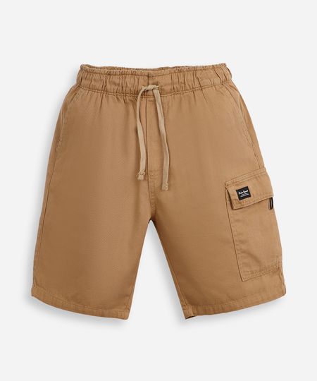 bermuda de sarja juvenil bolso cargo marrom 10 bermuda de sarja juvenil bolso cargo marrom 10