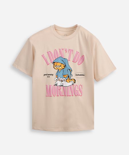 camiseta oversized juvenil de pijama bege 14 camiseta oversized juvenil de pijama bege 14