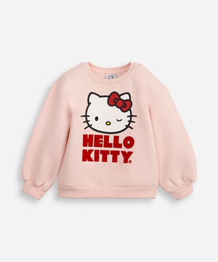 blusão de moletom infantil manga longa hello kitty rosa 1 blusão de moletom infantil manga longa hello kitty rosa 1