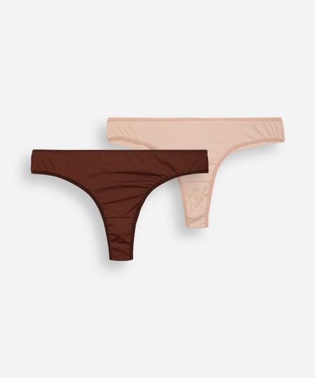 kit de 2 calcinhas femininas fio dental básica colorida P kit de 2 calcinhas femininas fio dental básica colorida P