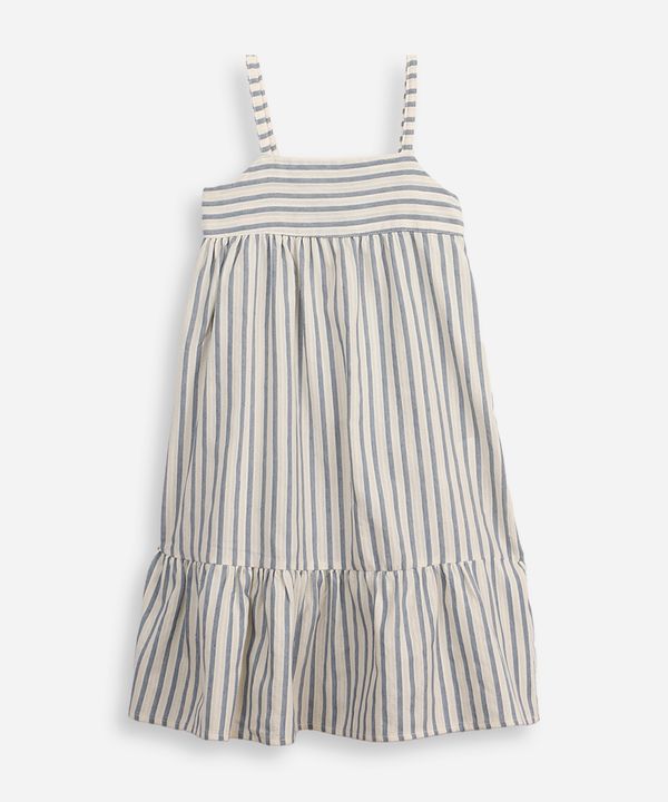 vestido midi infantil listrado azul 6