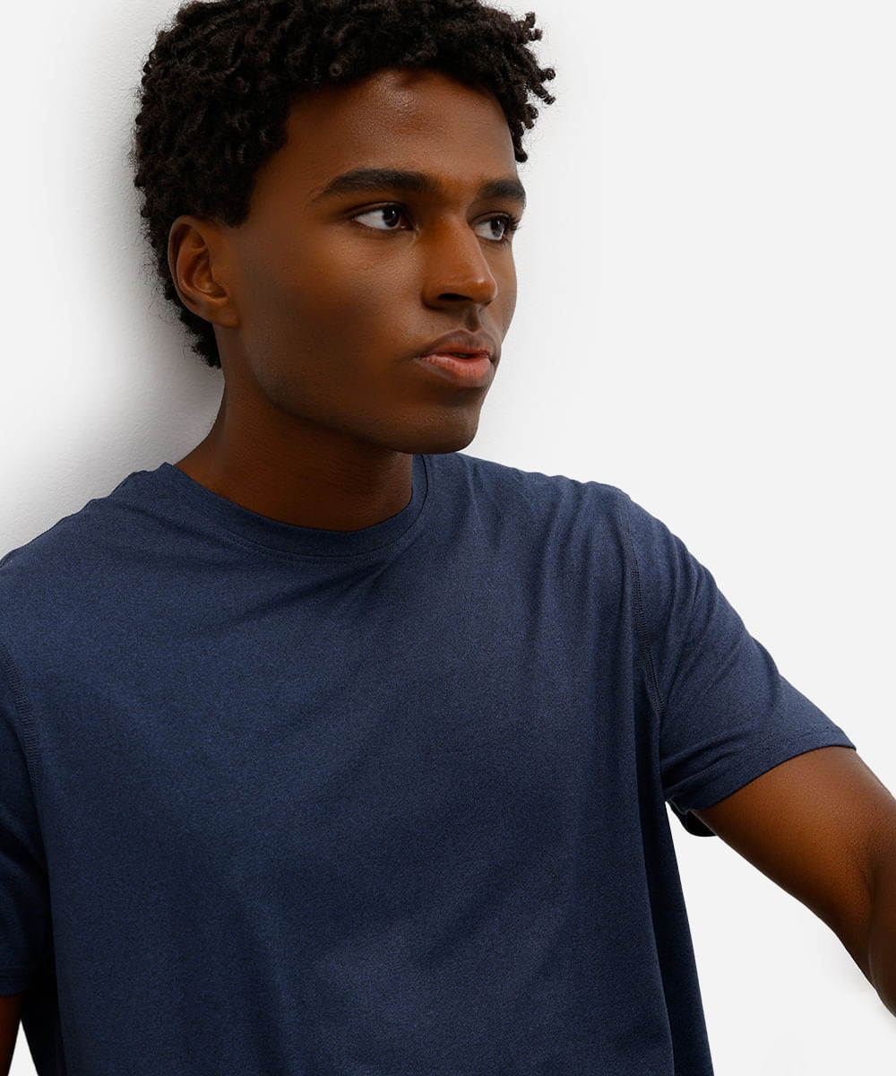 camiseta masculina esportiva ace manga curta azul