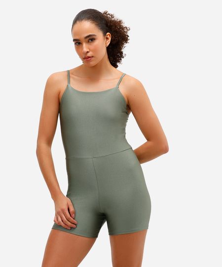 macaquinho feminino alças finas esportivo ace verde GG macaquinho feminino alças finas esportivo ace verde GG