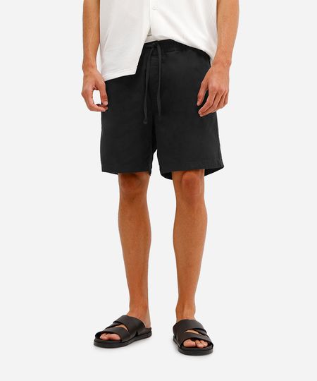 bermuda jogger masculina de sarja preta M