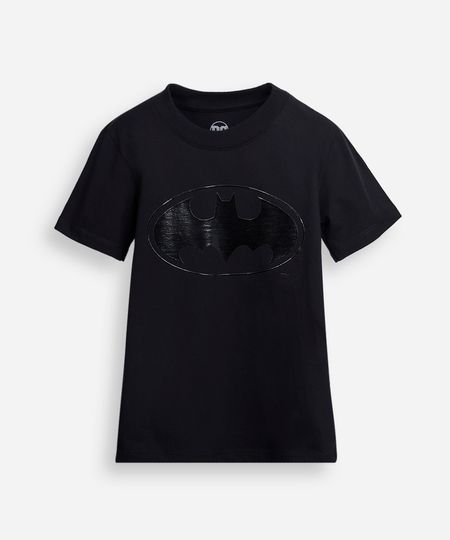 camiseta de algodão infantil manga curta batman preta 6