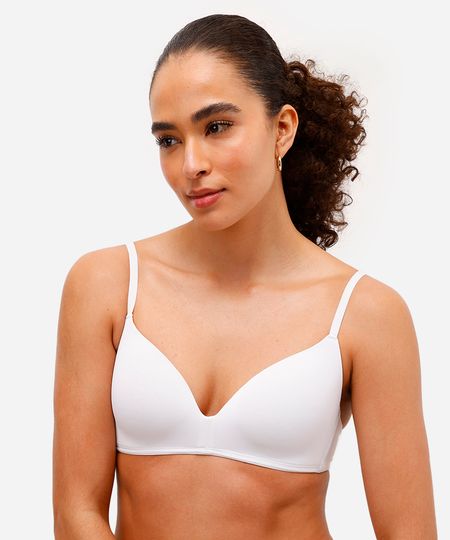 sutiã triângulo com bojo  branco 42 sutiã triângulo com bojo  branco 42