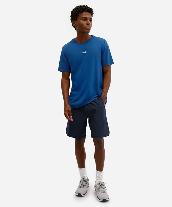 short masculino esportivo com recortes azul M
