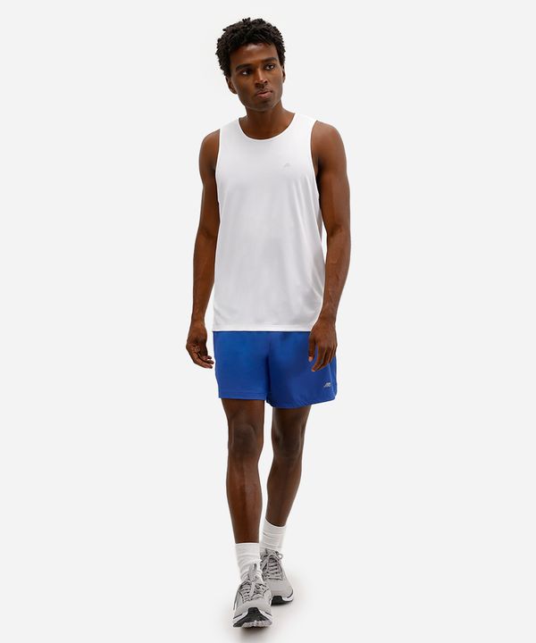 short running masculino esportivo com recorte e refletivos azul M
