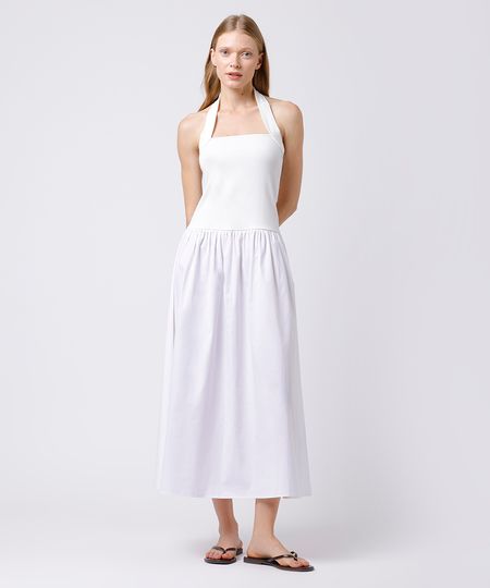 vestido midi feminino frente única mindset off white G vestido midi feminino frente única mindset off white G