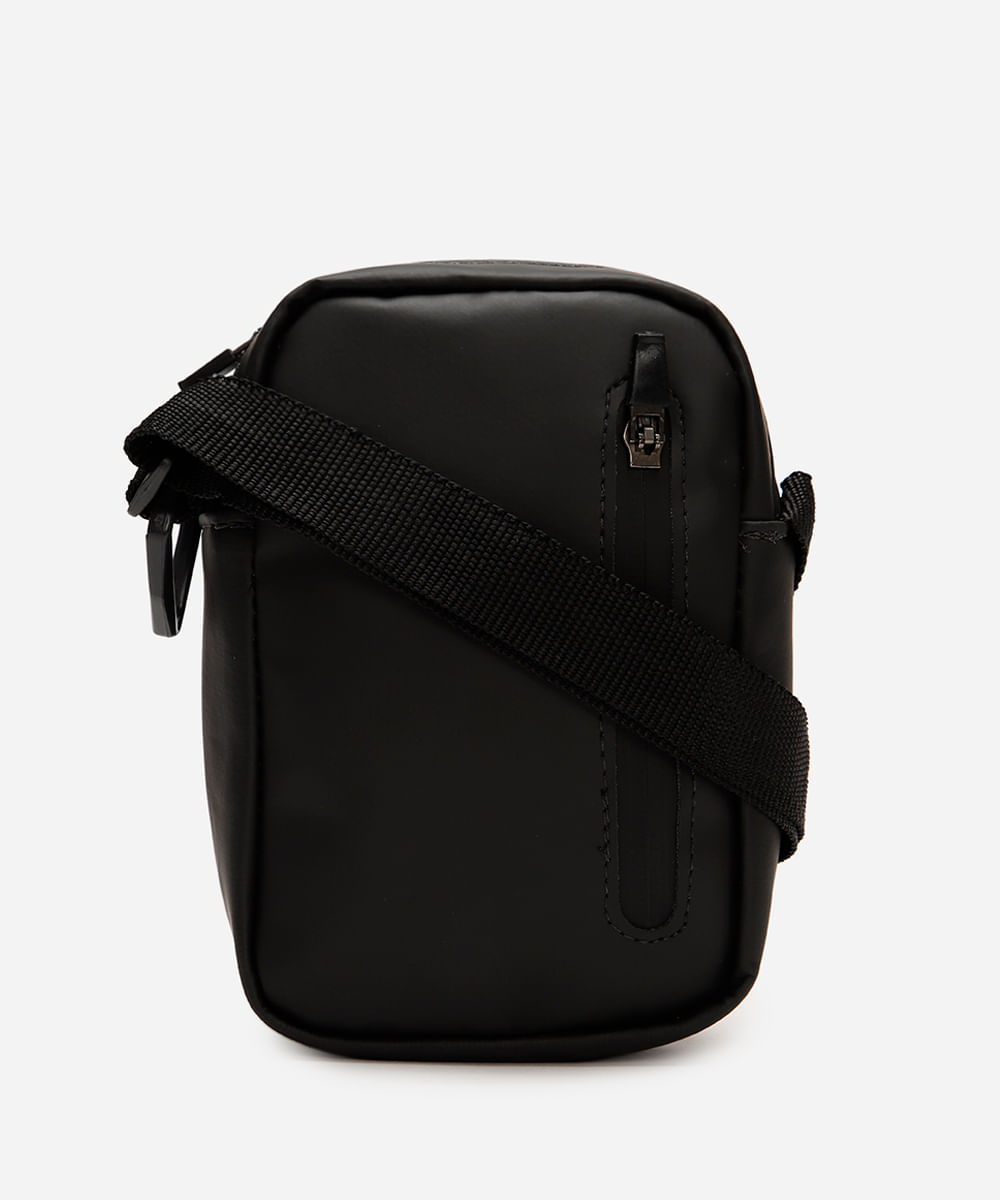 bolsa shoulder masculina transversal preta