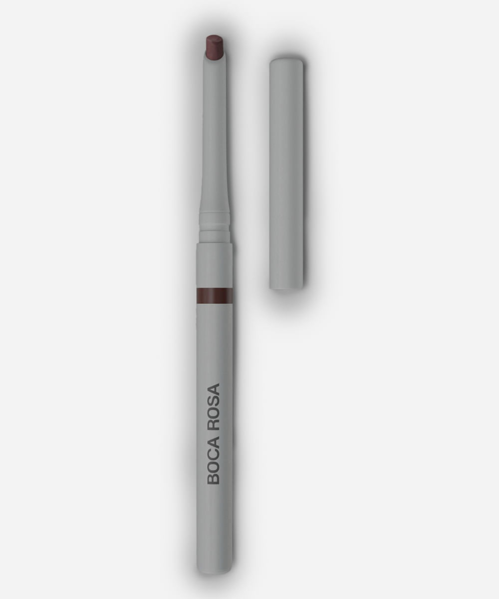 lápis para contorno labial boca rosa castanho intenso