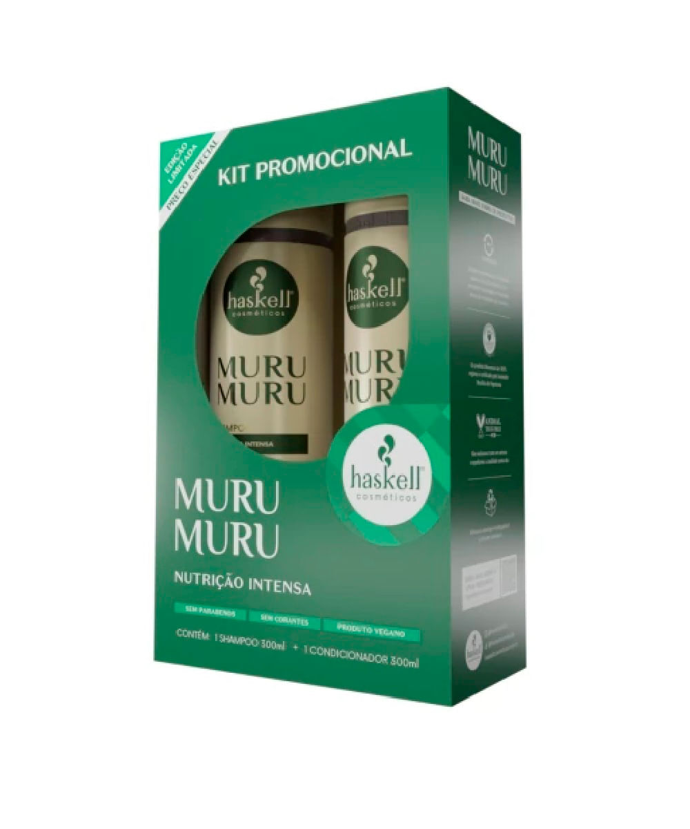 kit haskell murumuru shampoo e condicionador 300ml