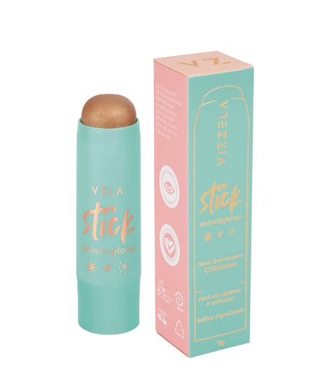 iluminador stick vizzela shine e glow 03 7g UNICO iluminador stick vizzela shine e glow 03 7g UNICO