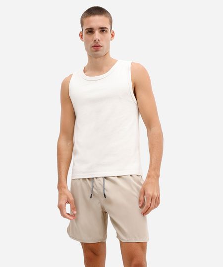 short masculino cós elástico bege P short masculino cós elástico bege P