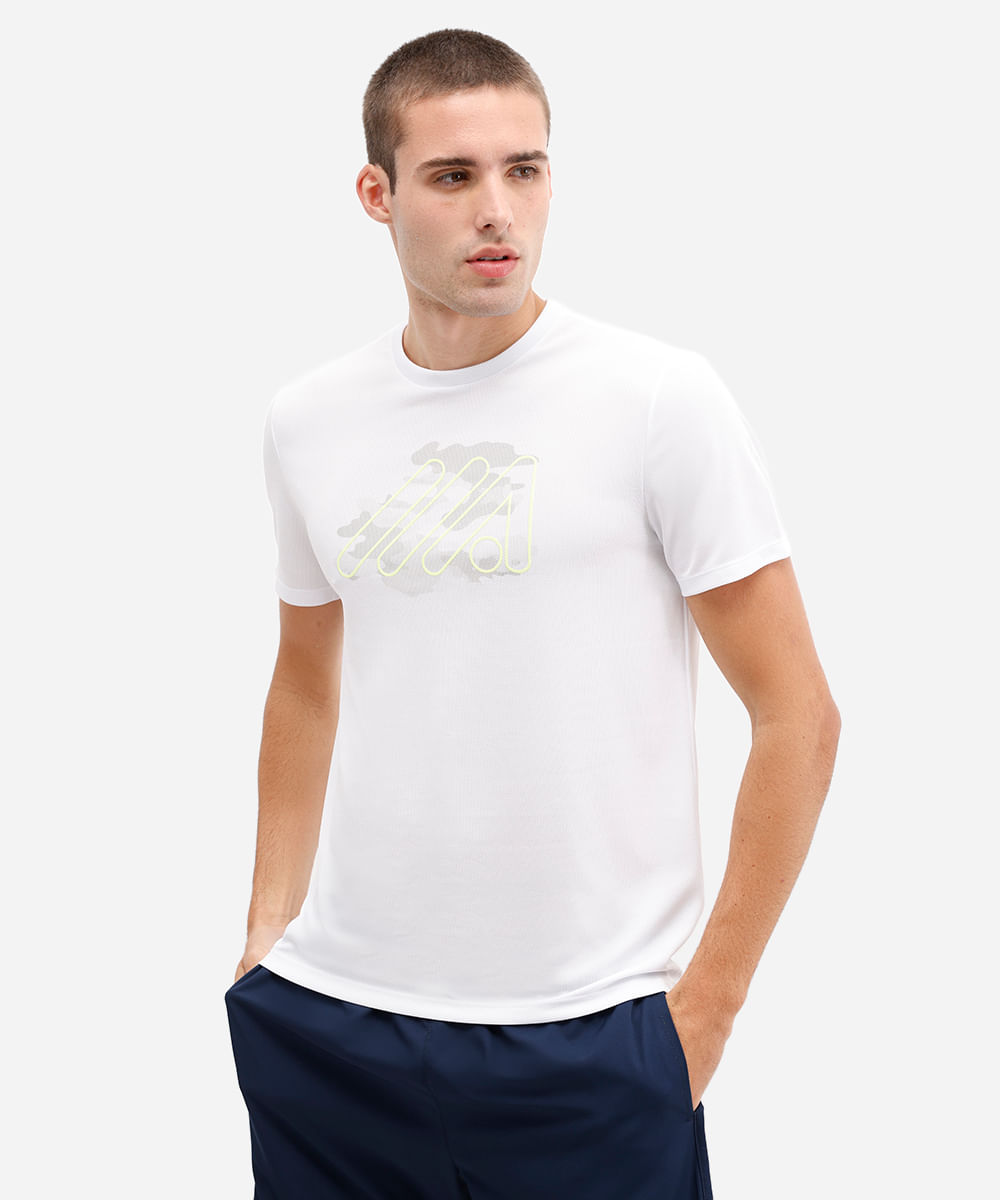 camiseta masculina esportiva ace camuflada branca