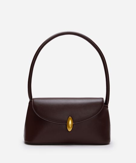 bolsa shoulder estruturada marrom UNICO