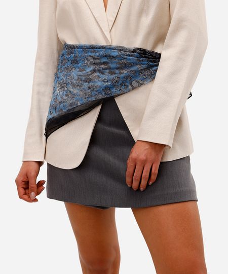 lenço feminino paisley azul UNICO lenço feminino paisley azul UNICO