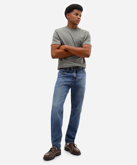 calça reta masculina jeans azul 38 calça reta masculina jeans azul 38