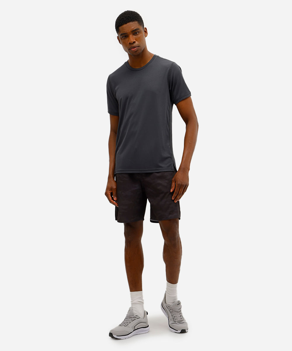 bermuda masculina esportiva ace camuflada preta