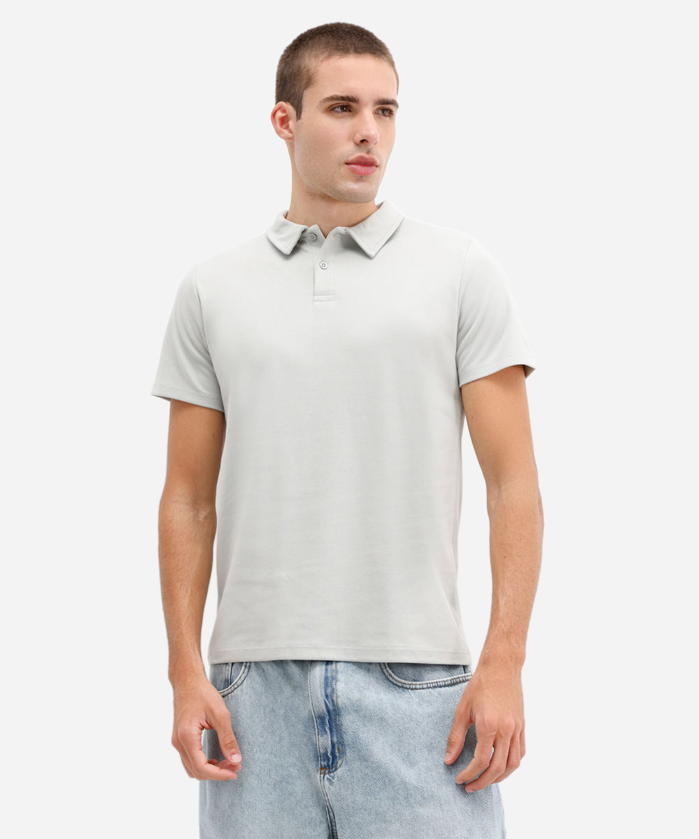 polo comfort masculina de algodão manga curta verde