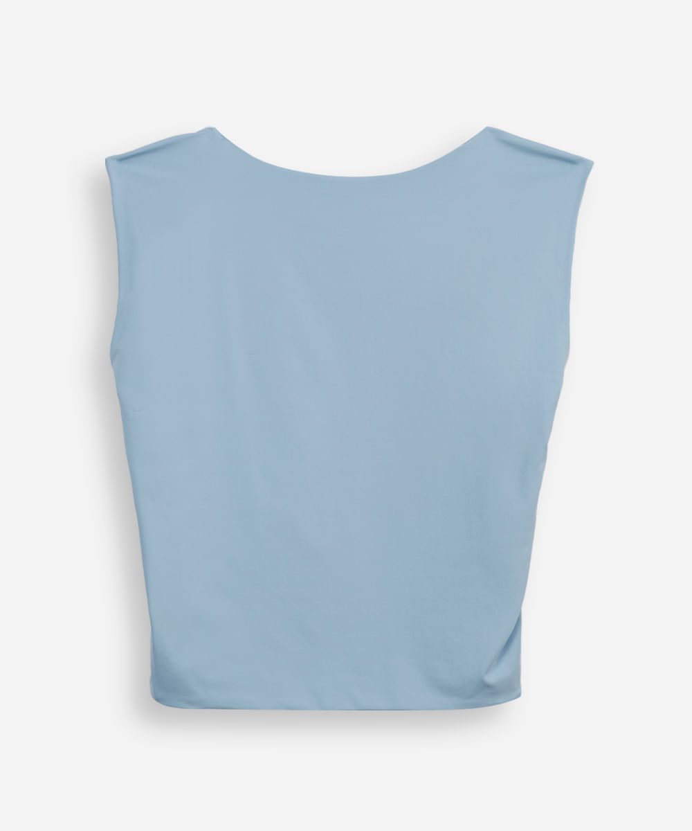 blusa juvenil de poliamida azul