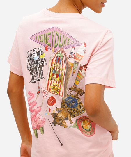 camiseta feminina de algodão harry potter rosa GG